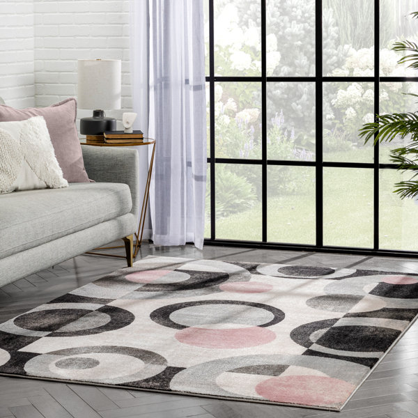 Well Woven Barclay Avi Modern Geometric Grey Blush Rug Wayfair Canada